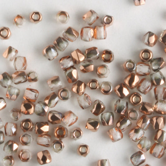True 2mm Round Fire Polish Crystal Capri Gold