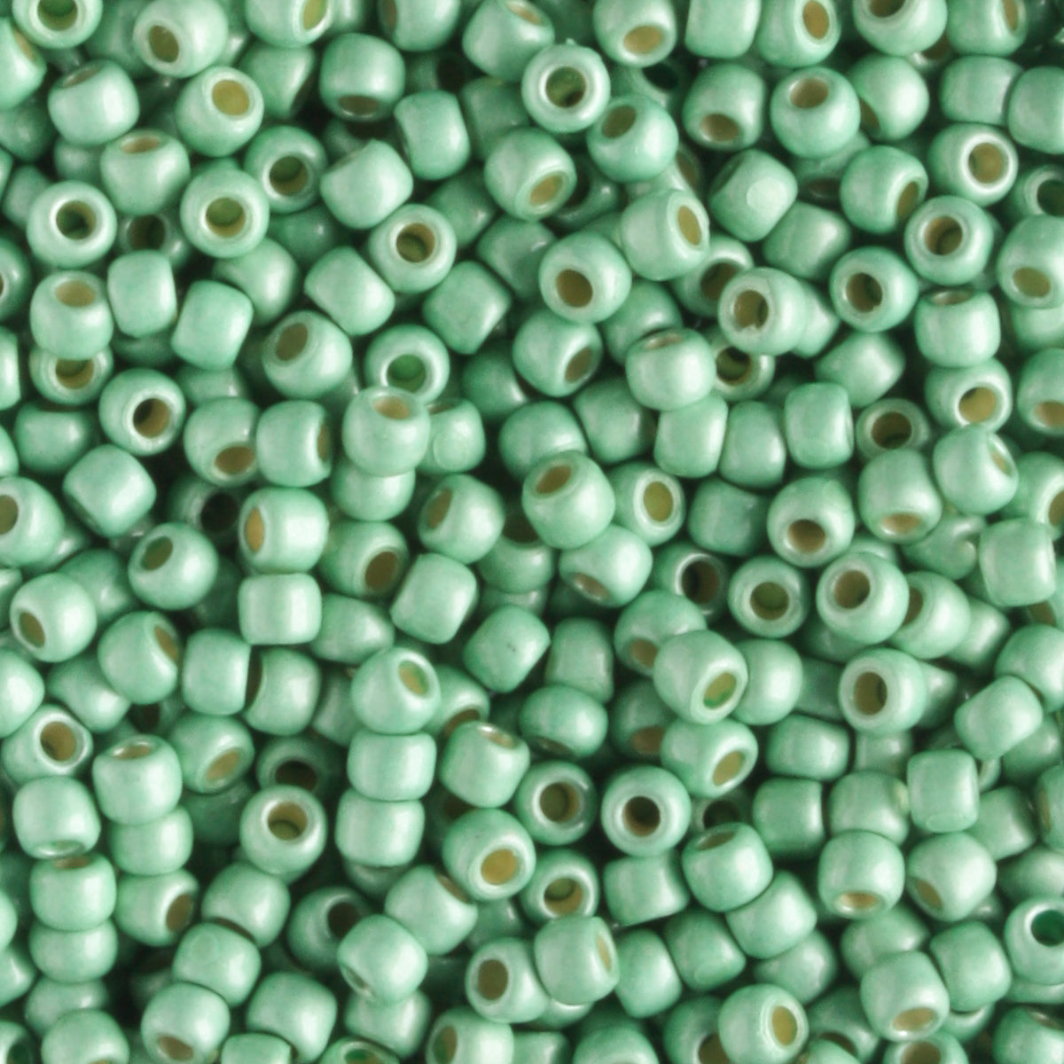 11/0 PermaFinish Galvanized Frosted Mint Green - 10 grams
