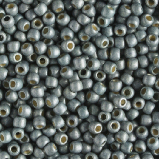 11/0 PermaFinish Galvanized Frosted Blue Slate - 10 grams