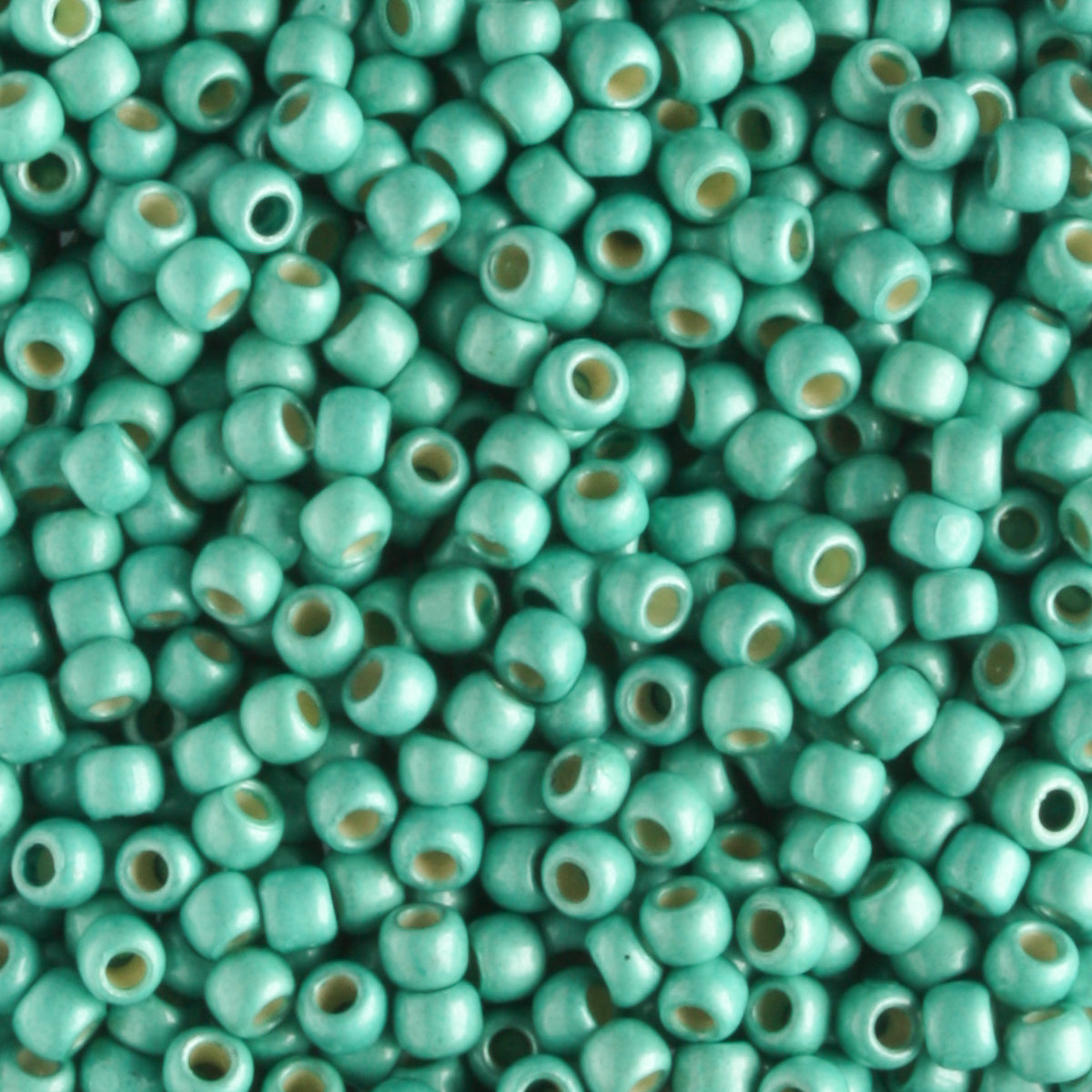 11/0 PermaFinish Galvanized Matte Green Teal - 10 grams