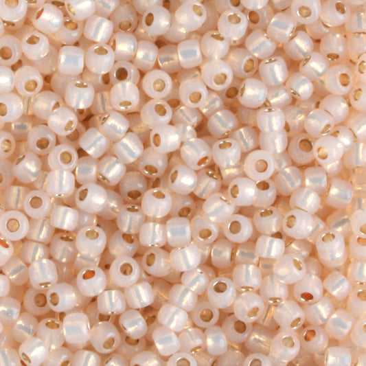 11/0 PermaFinish Silver Lined Peachy Pink - 10 grams