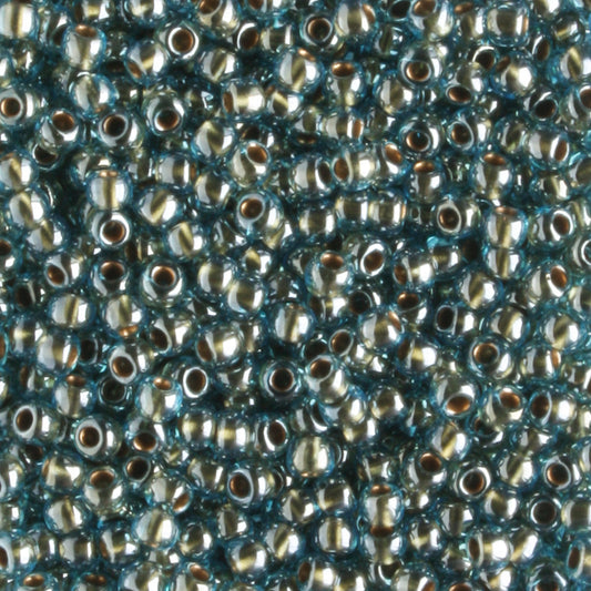 11/0 Gold Lined Aqua - 10 grams