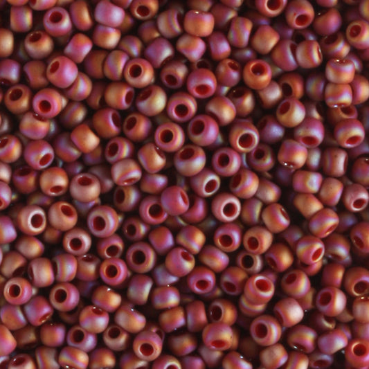 11/0 Semi Glazed Rainbow Dark Red - 10 grams