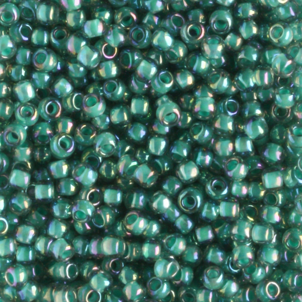 11/0 Teal Lined Rainbow Light Sapphire - 10 grams
