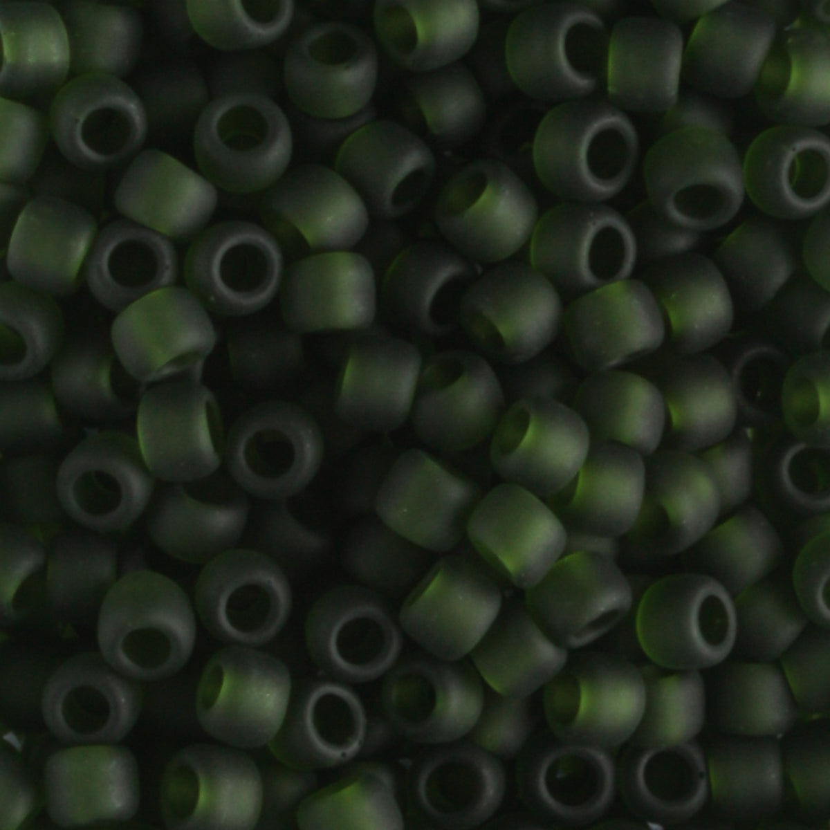 8/0 Transparent Frosted Olivine - 10 grams
