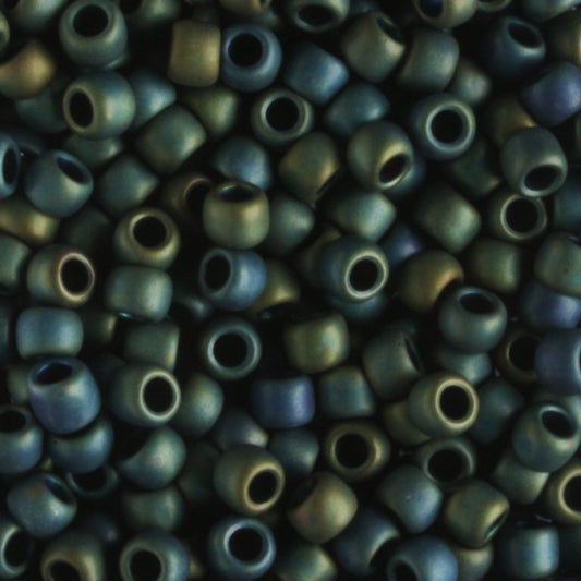 8/0 Frosted Metallic Iris Green/Brown - 10 grams