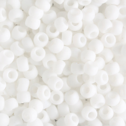 8/0 Matte Opaque Rainbow White - 10 grams