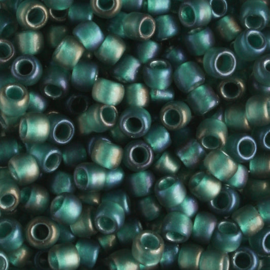 8/0 Metallic Teal Lined Crystal - 10 grams