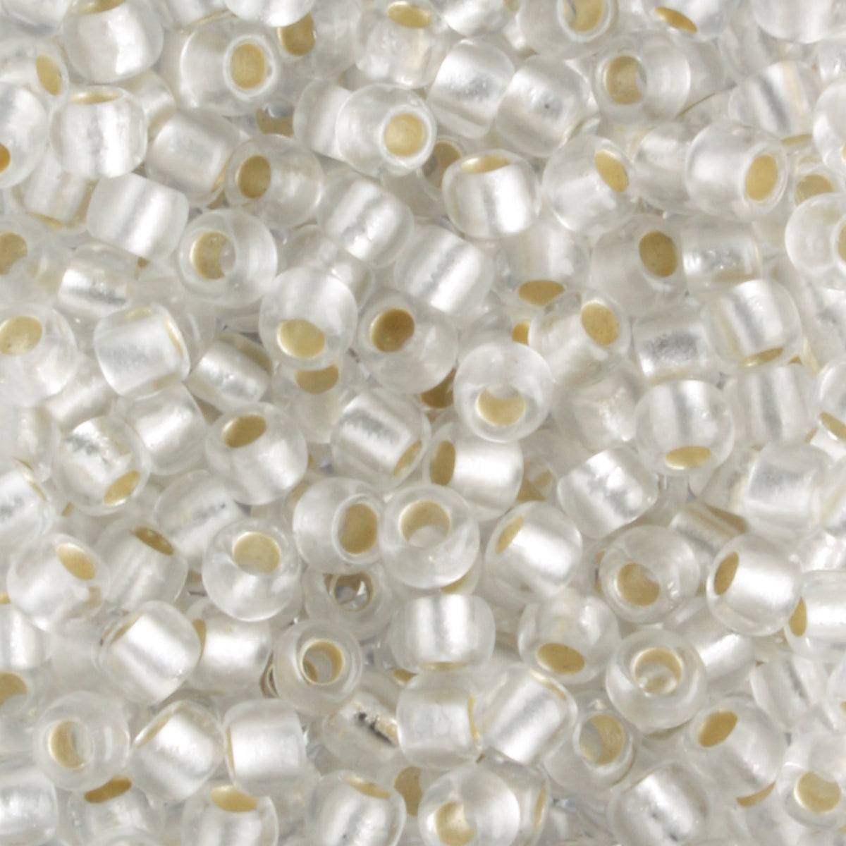 8/0 Silver Lined Frosted Crystal - 10 grams