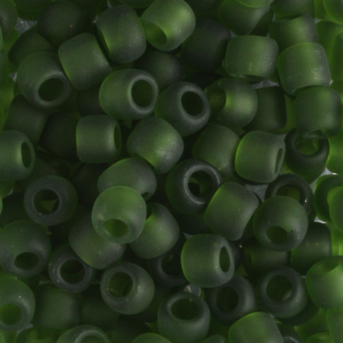 6/0 Transparent Frosted Olivine - 10 grams