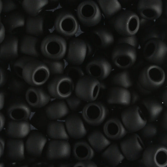 6/0 Opaque Frosted Jet - 10 grams