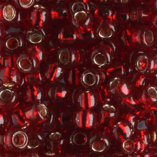 6/0 Silver Lined Garnet - 10 grams