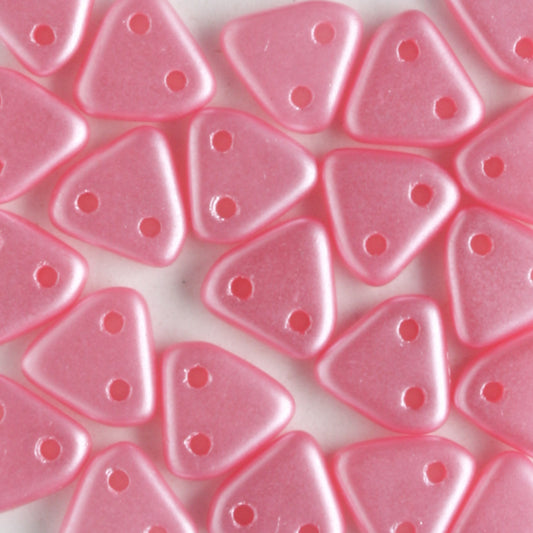 2 Hole Triangle Pearl Flamingo - 10 grams