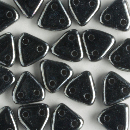 2 Hole Triangle Hematite - 10 grams