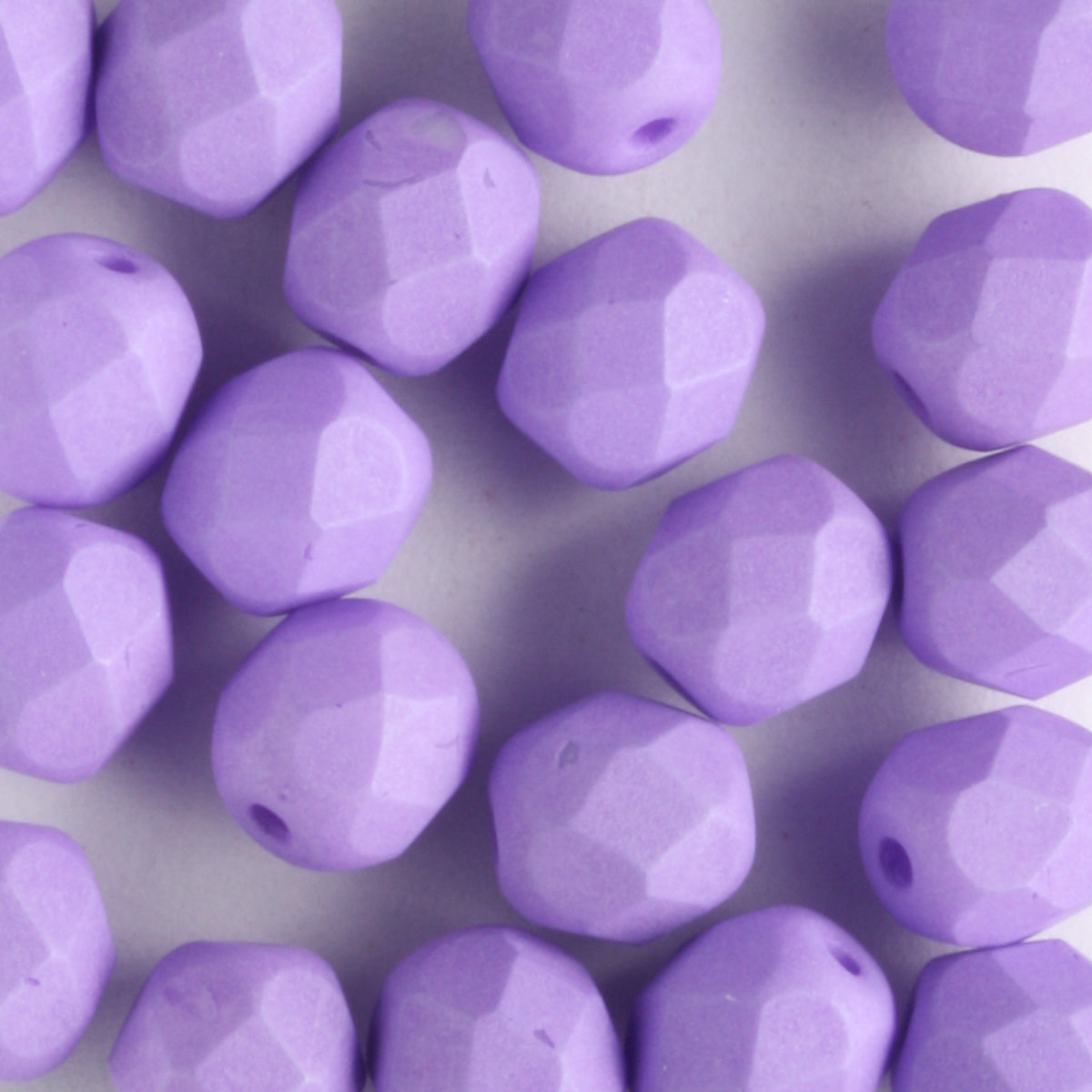 6mm Round Fire Polish Saturated Purple