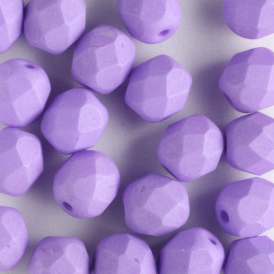 6mm Round Fire Polish Saturated Purple