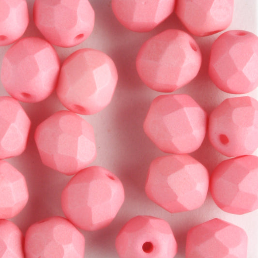 6mm Round Fire Polish Saturated Pink