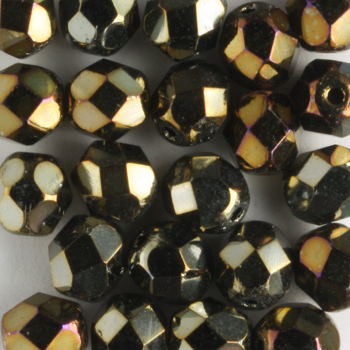 6mm Round Fire Polish Iris Brown