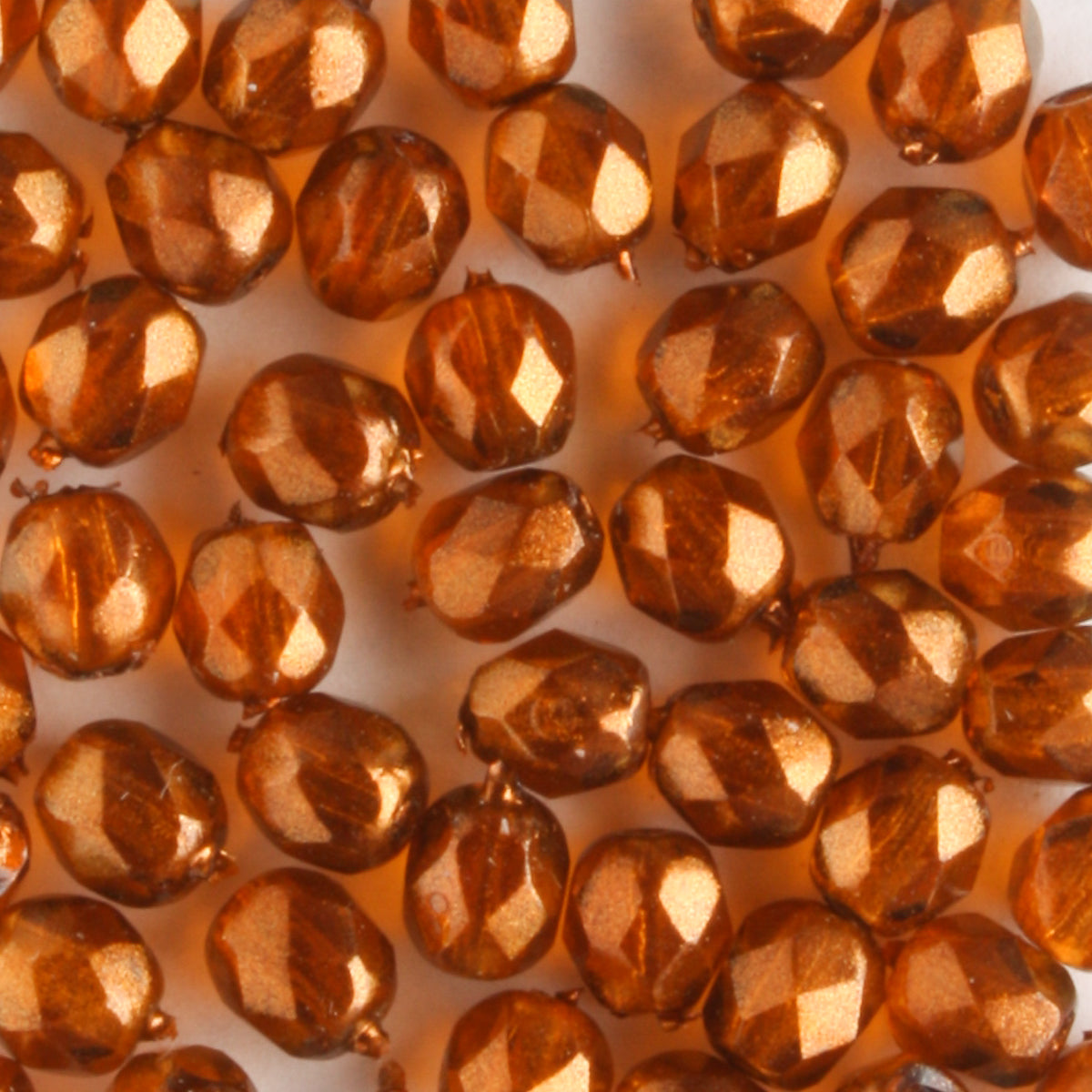4mm Round Fire Polish Halo Sandlewood