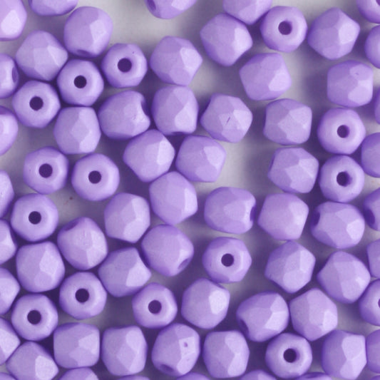 3mm Round Fire Polish Saturated Purple