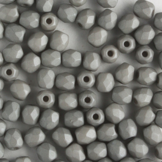 3mm Round Fire Polish Saturated Gray