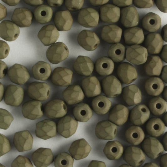 3mm Round Fire Polish Saturated Brown