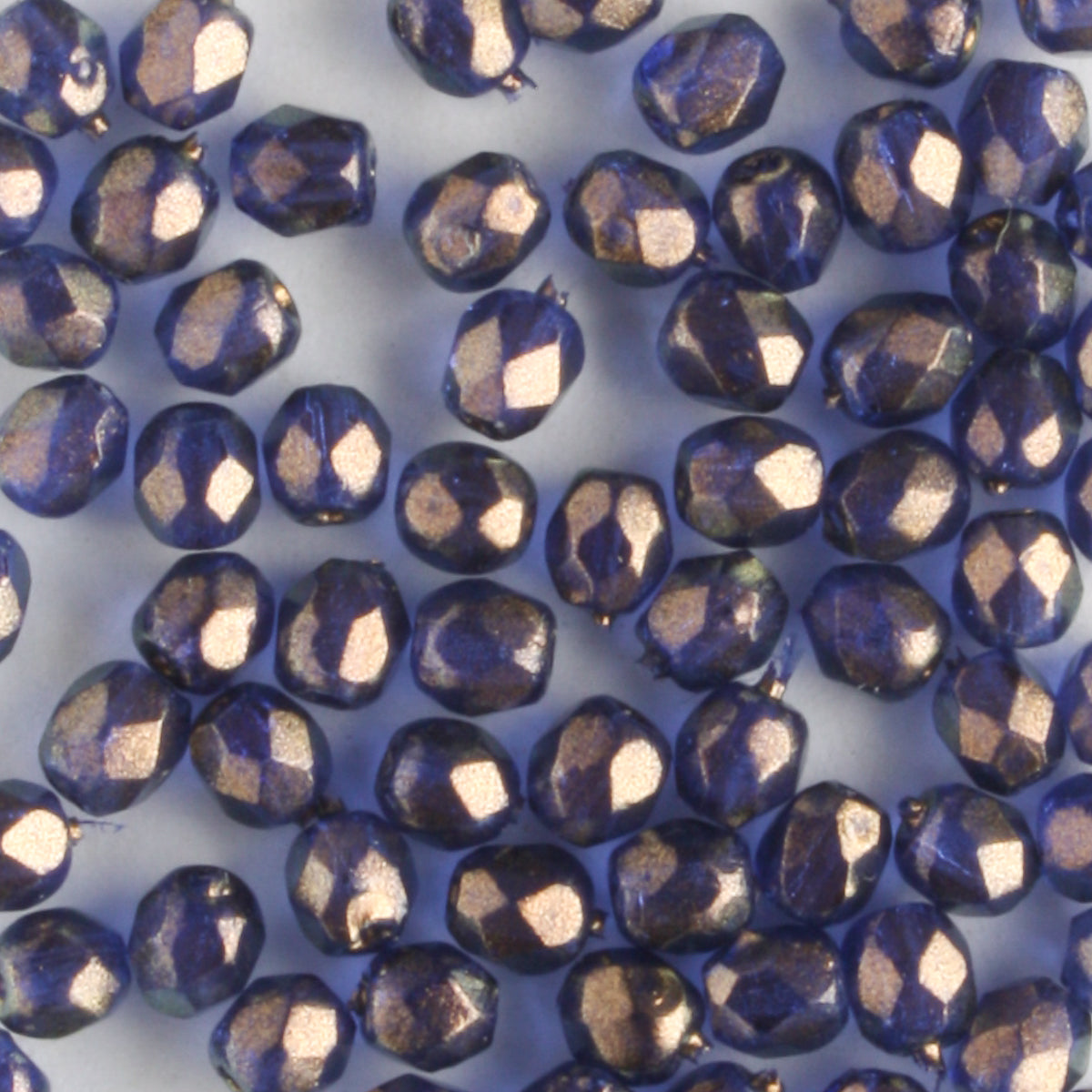 3mm Round Fire Polish Halo Ultramarine
