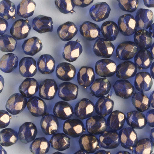 3mm Round Fire Polish Halo Ultramarine