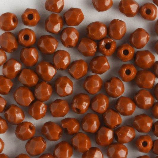 3mm Round Fire Polish Umber