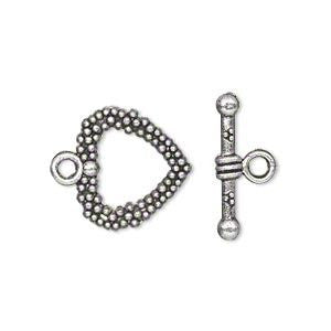 Toggle Clasp, Antique Silver