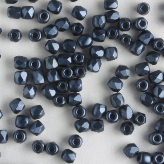 True 2mm Round Fire Polish Pastel Montana Blue