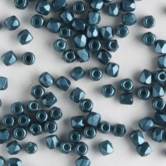 True 2mm Round Fire Polish Pastel Petrol
