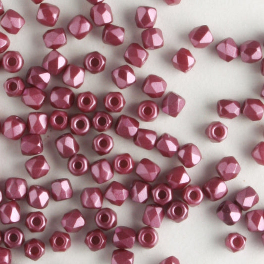 True 2mm Round Fire Polish Pastel Burgundy