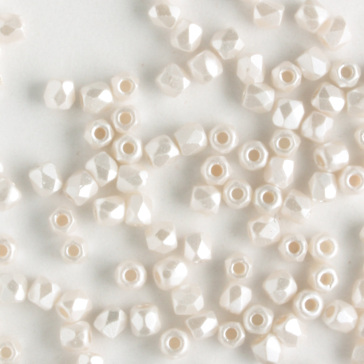 True 2mm Round Fire Polish Pastel White