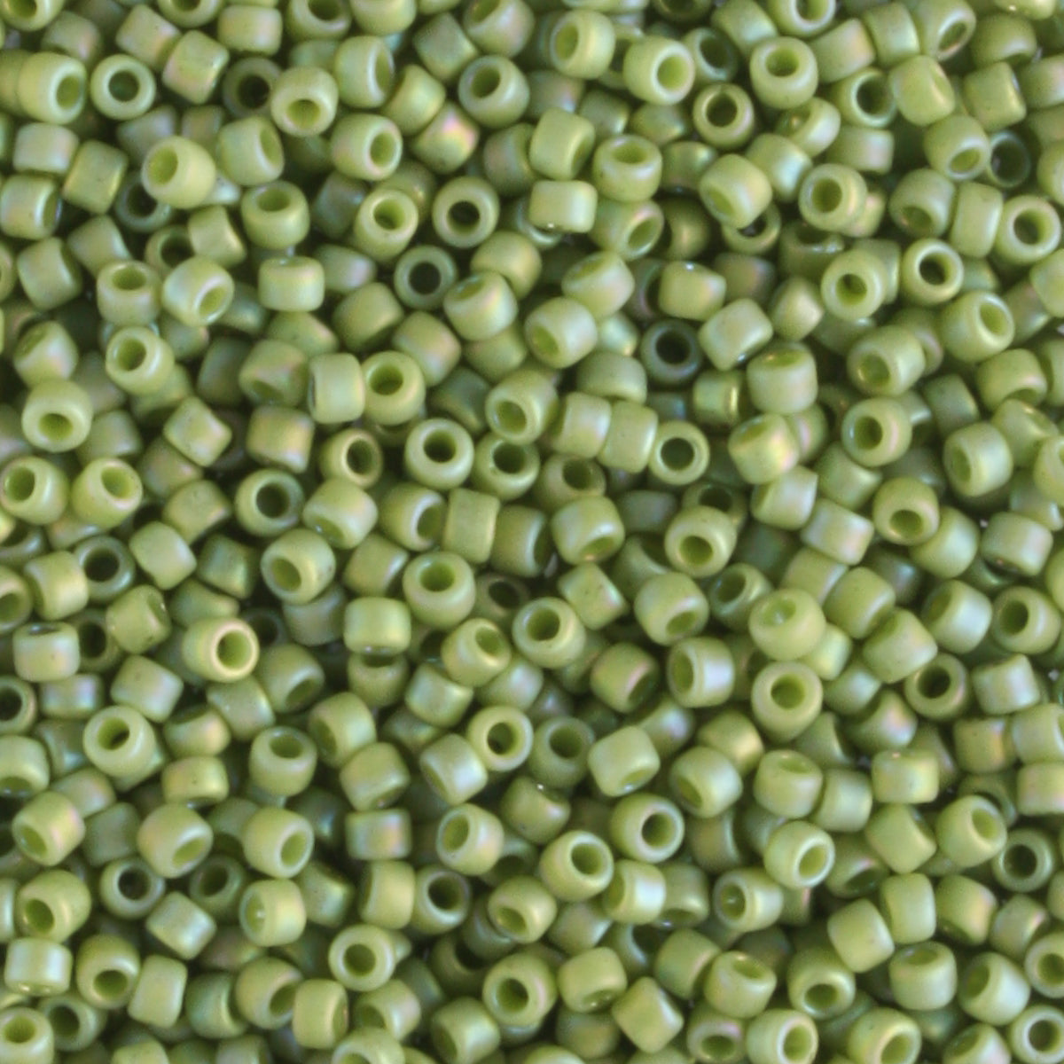 15/0 Semi Glazed Rainbow Honeydew - 5 grams