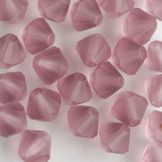 6mm Bicone Light Amethyst Matte