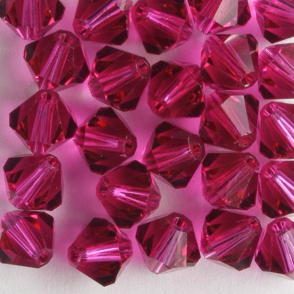6mm Bicone Fuchsia