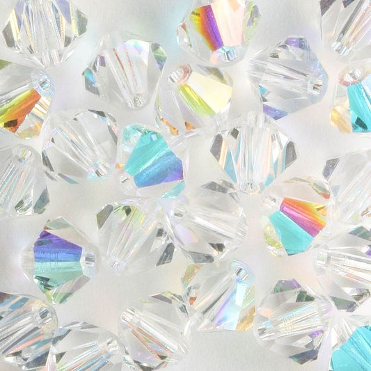 6mm Bicone Crystal AB