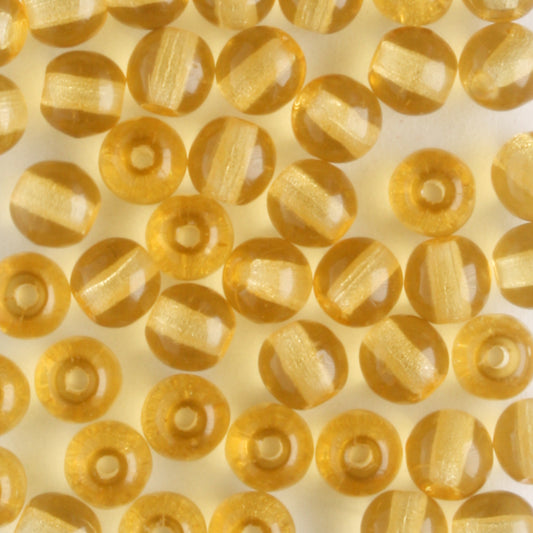 4mm Druk Amber - 100 beads
