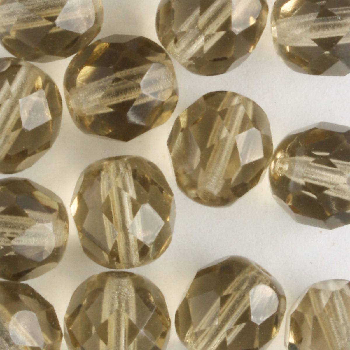 8mm Round Fire Polish Taupe