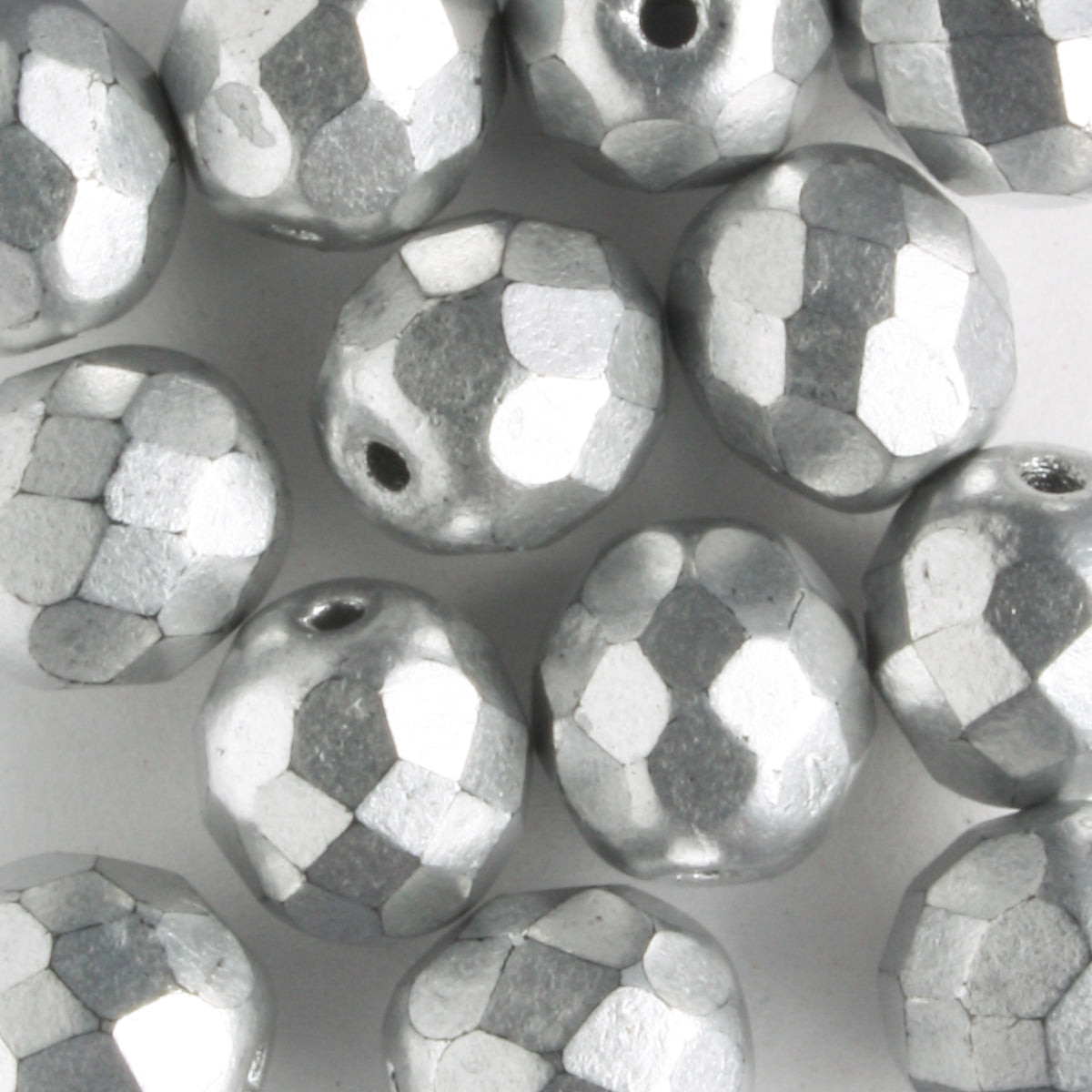 8mm Round Fire Polish Silver