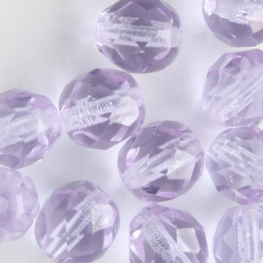 8mm Round Fire Polish Purple/Blue