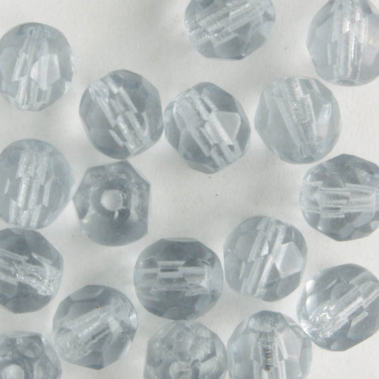 6mm Round Fire Polish Light Gray