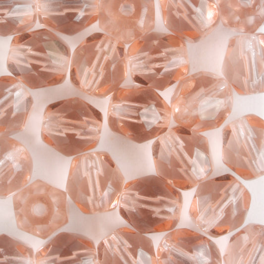 6mm Round Fire Polish Peachy Pink