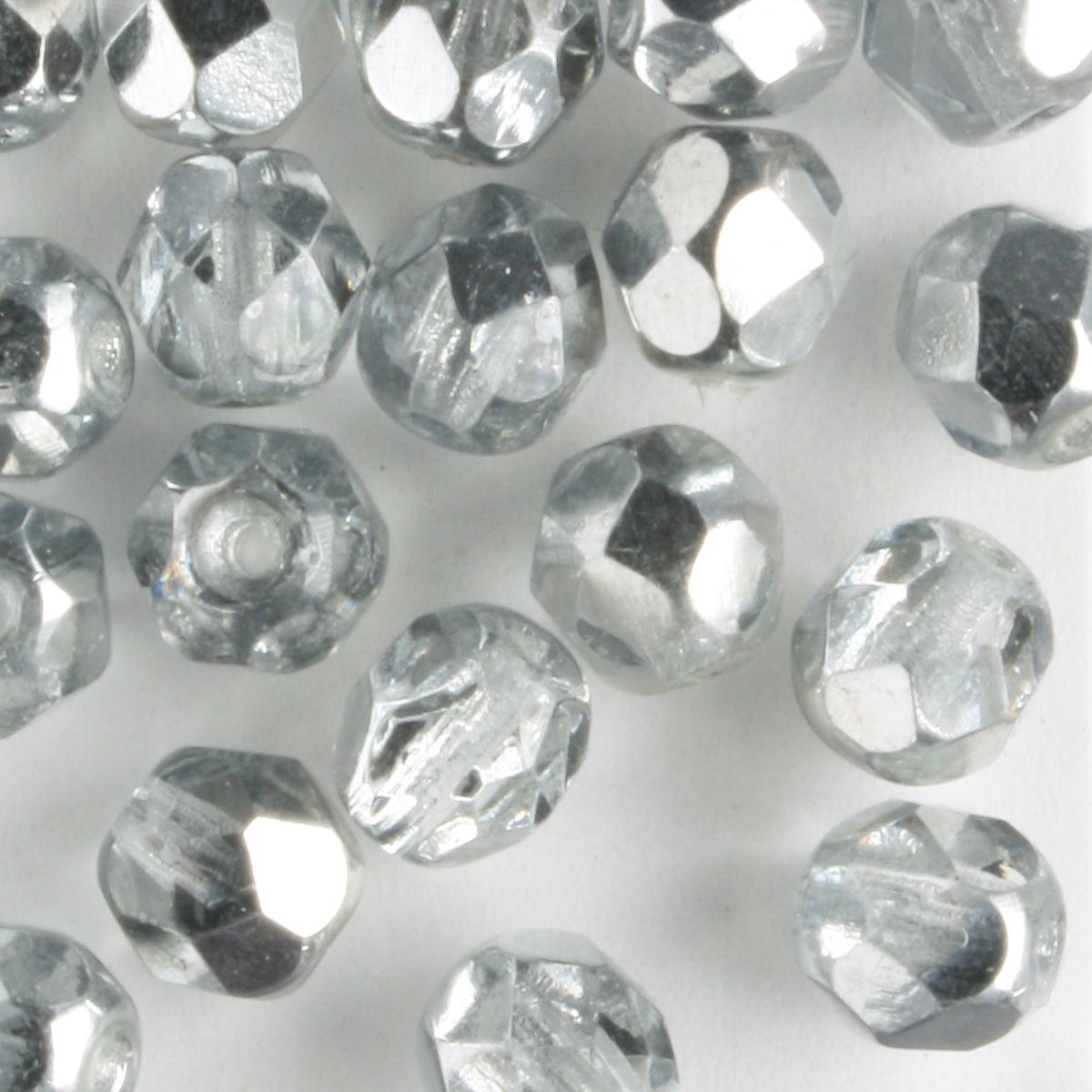 6mm Round Fire Polish Silver