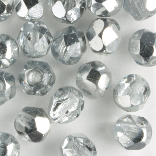 6mm Round Fire Polish Silver