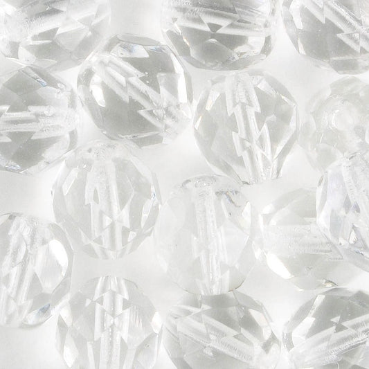 8mm Round Fire Polish Clear
