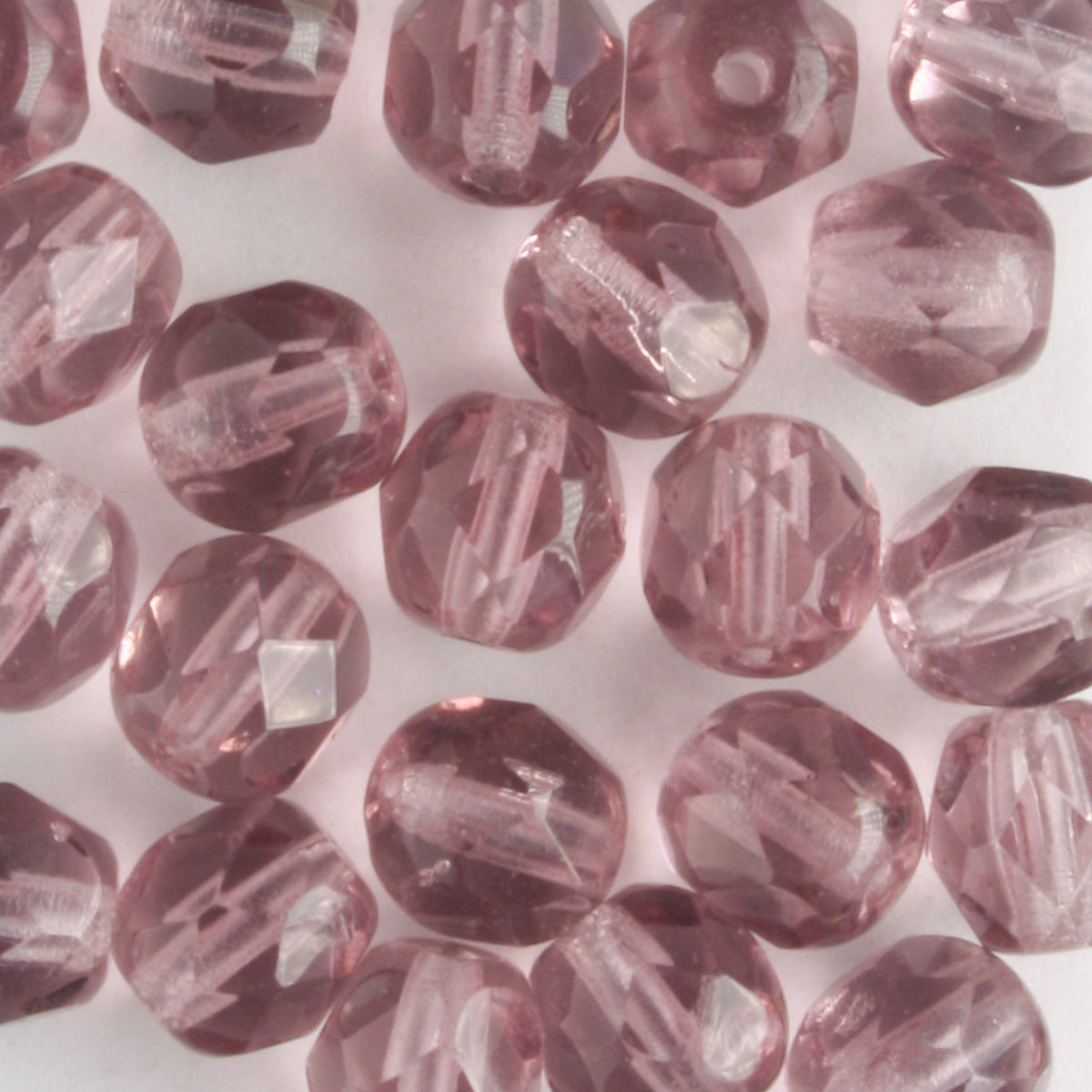 6mm Round Fire Polish Purple
