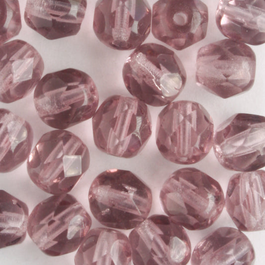 6mm Round Fire Polish Purple