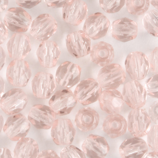 4mm Round Fire Polish Pale Pink